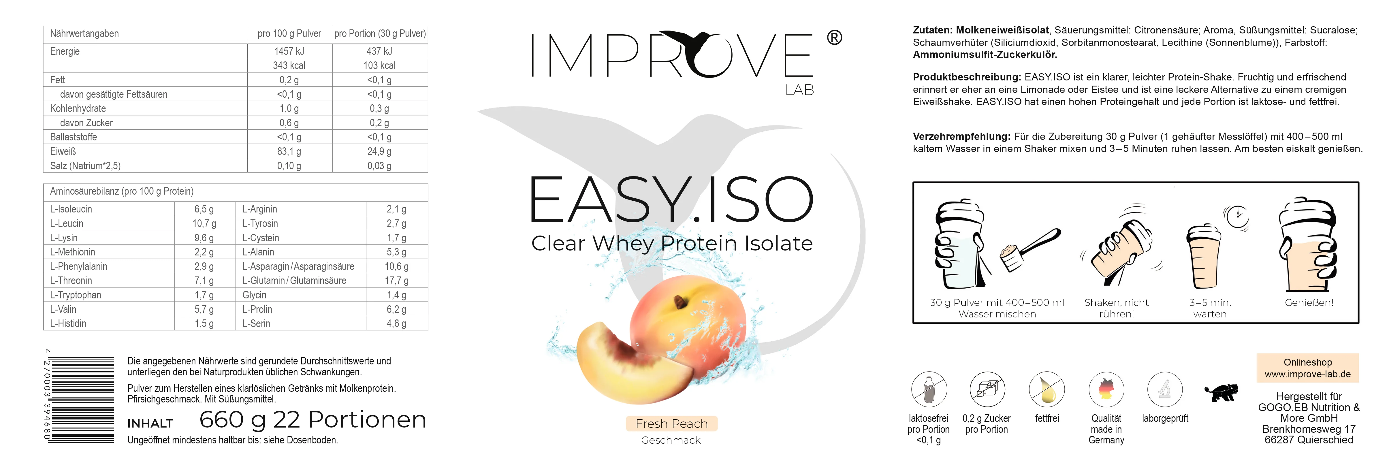 Easy ISO Fresh Peach Seitenansicht